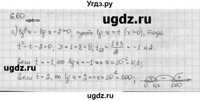 ГДЗ (Решебник) по алгебре 10 класс Никольский С.М. / § 6. показательные и логарифмические уравнения неравенства. / 6.60