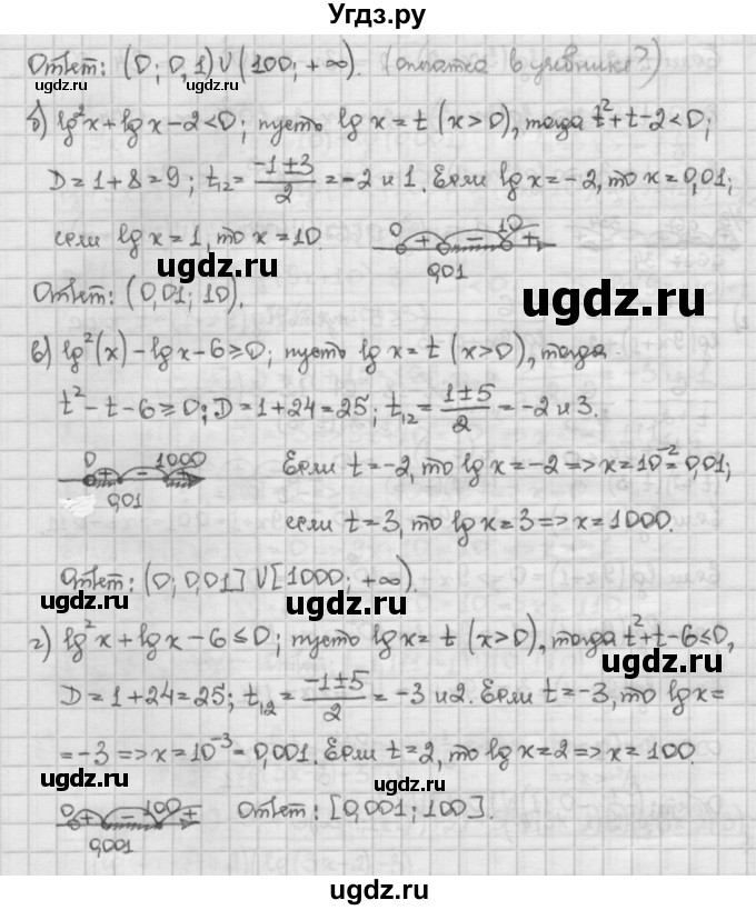 ГДЗ (Решебник) по алгебре 10 класс Никольский С.М. / § 6. показательные и логарифмические уравнения неравенства. / 6.60(продолжение 2)