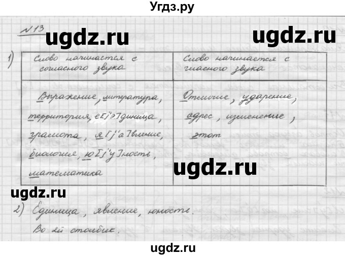 ГДЗ (Решебник) по русскому языку 5 класс Шмелев А.Д. / глава-1 / упражнение / 13