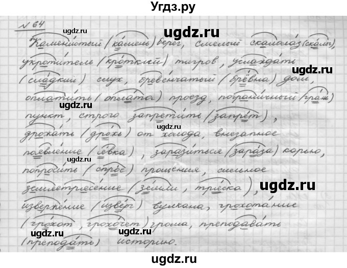 ГДЗ (Решебник) по русскому языку 5 класс Шмелев А.Д. / глава-1 / упражнение / 64