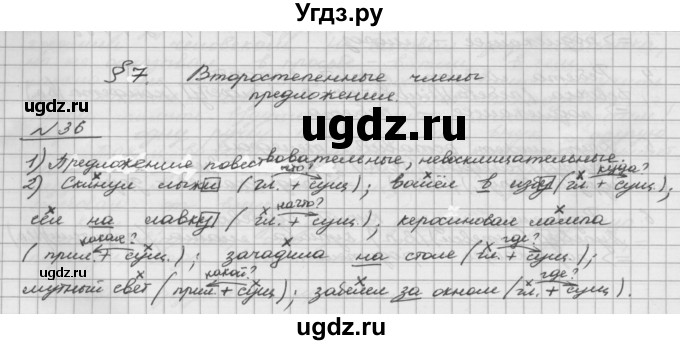 ГДЗ (Решебник) по русскому языку 5 класс Шмелев А.Д. / глава-5 / упражнение / 36