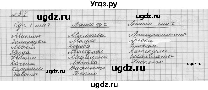 ГДЗ (Решебник) по русскому языку 5 класс Шмелев А.Д. / глава-6 / упражнение / 58