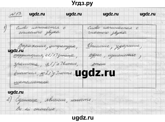 ГДЗ (Решебник) по русскому языку 5 класс Шмелев А.Д. / глава-1 / упражнение / 13
