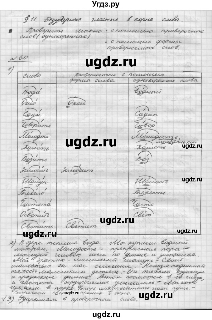 ГДЗ (Решебник) по русскому языку 5 класс Шмелев А.Д. / глава-1 / упражнение / 60