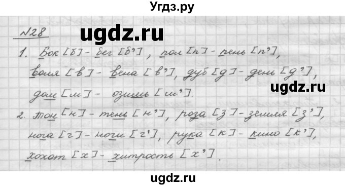 ГДЗ (Решебник) по русскому языку 5 класс Шмелев А.Д. / глава-2 / упражнение / 28