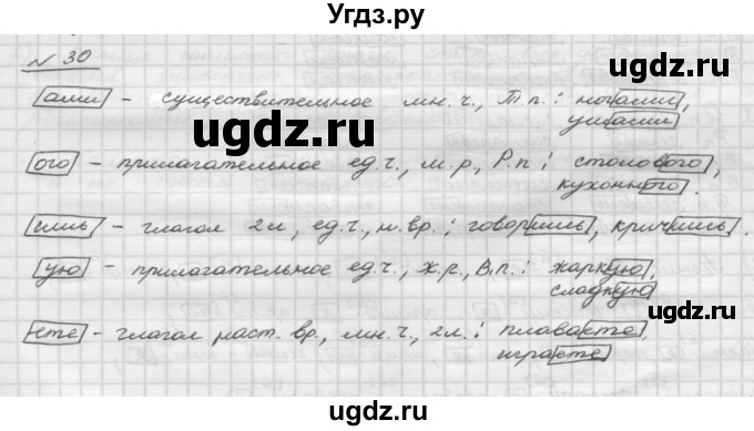 ГДЗ (Решебник) по русскому языку 5 класс Шмелев А.Д. / глава-3 / упражнение / 30