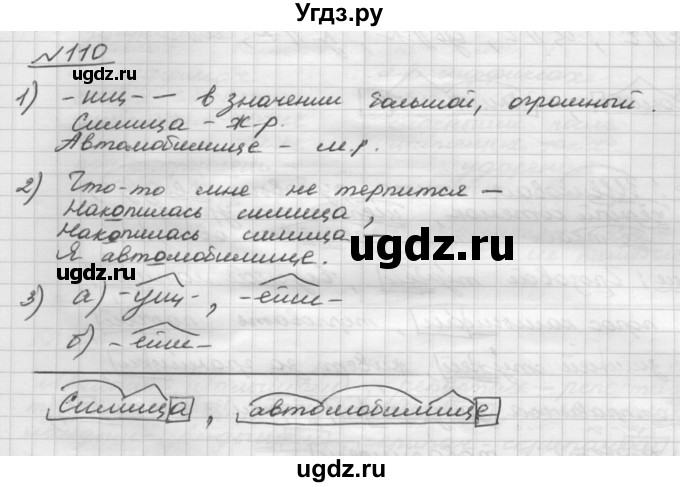 ГДЗ (Решебник) по русскому языку 5 класс Шмелев А.Д. / глава-6 / упражнение / 110