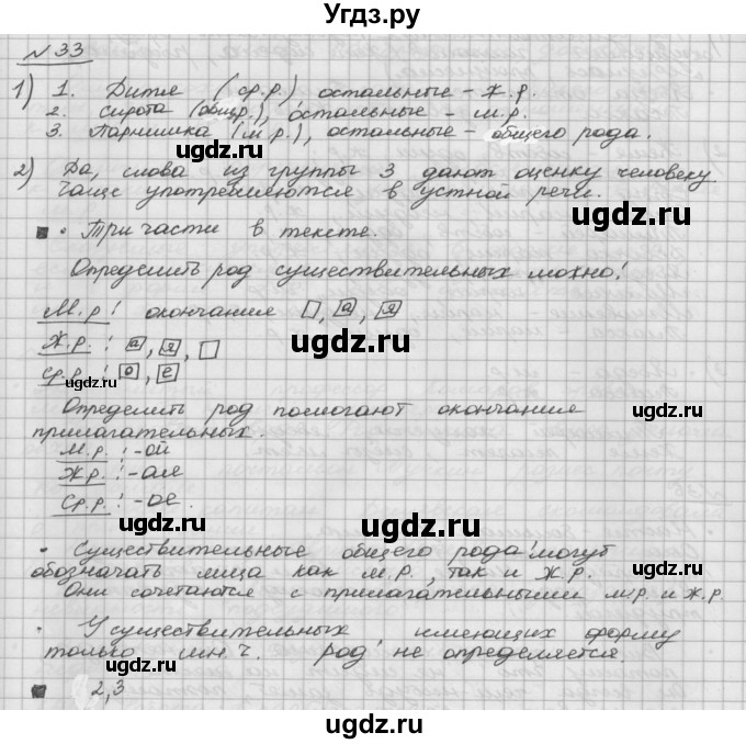 ГДЗ (Решебник) по русскому языку 5 класс Шмелев А.Д. / глава-6 / упражнение / 33