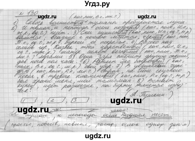 ГДЗ (Решебник) по русскому языку 5 класс Шмелев А.Д. / глава-8 / упражнение / 130