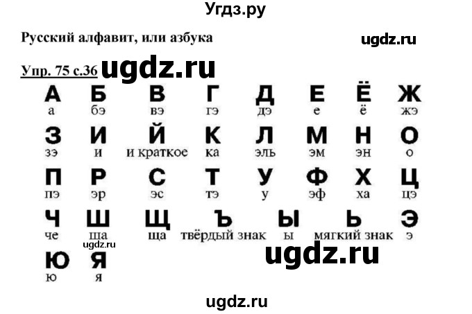 ГДЗ (Решебник №1) по русскому языку 2 класс (рабочая тетрадь) В.П. Канакина / часть 1 (номер) / 75