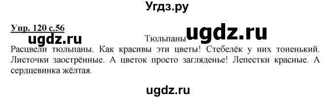 ГДЗ (Решебник №1) по русскому языку 2 класс (рабочая тетрадь) В.П. Канакина / часть 2 (номер) / 120