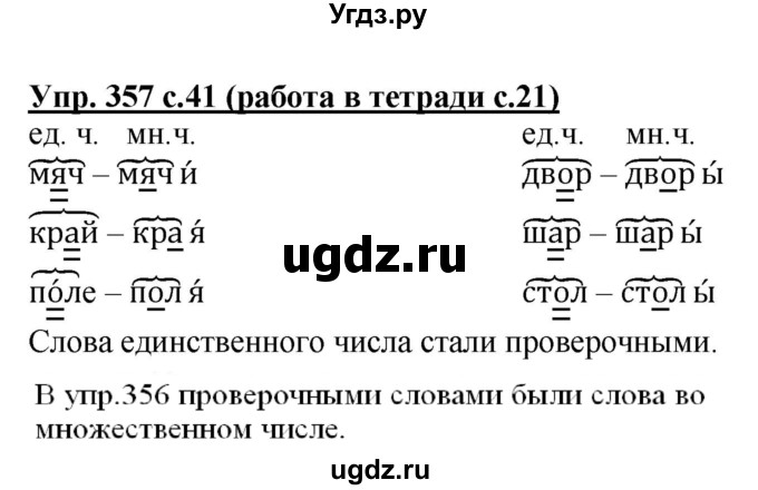 ГДЗ (Решебник) по русскому языку 2 класс (рабочая тетрадь) М.С. Соловейчик / часть 2 (страница) / 21