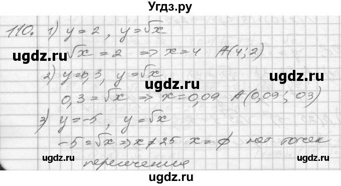 ГДЗ (Решебник) по алгебре 8 класс (дидактические материалы) Мерзляк А.Г. / вариант 1 номер / 110