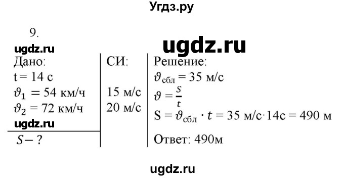 ГДЗ (Решебник к изданию 2022 года) по физике 9 класс (дидактические материалы) Марон А.Е. / тренировочные задания / тренировочное задание 3 / 9