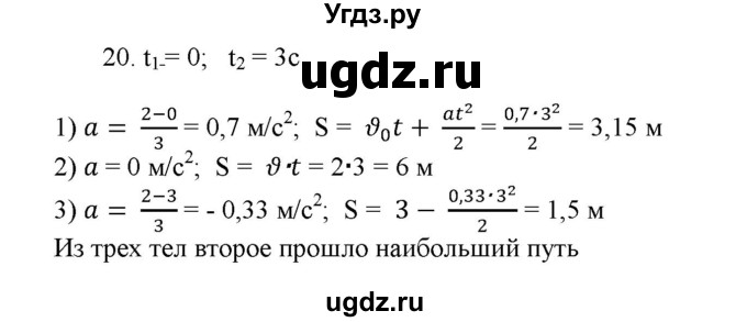 ГДЗ (Решебник к изданию 2022 года) по физике 9 класс (дидактические материалы) Марон А.Е. / тренировочные задания / тренировочное задание 4 / 20