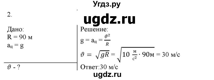 ГДЗ (Решебник к изданию 2022 года) по физике 9 класс (дидактические материалы) Марон А.Е. / контрольные работы / контрольная работа 3 / вариант 3 / 2