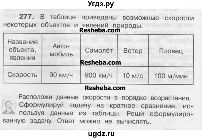 ГДЗ (Учебник) по математике 4 класс А.Л. Чекин / часть 1 (номер) / 277