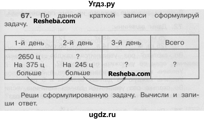 ГДЗ (Учебник) по математике 4 класс А.Л. Чекин / часть 2 (номер) / 67