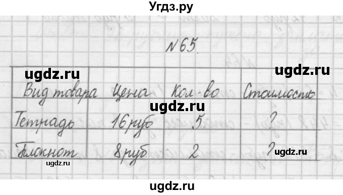 ГДЗ (Решебник) по математике 4 класс (рабочая тетрадь) Захарова О.А. / часть 1. задание / 65