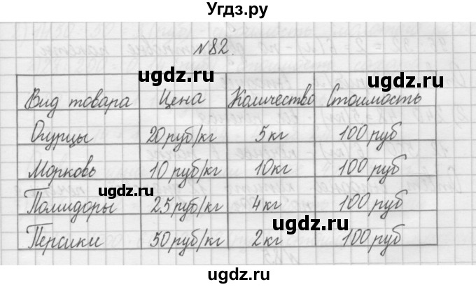 ГДЗ (Решебник) по математике 4 класс (рабочая тетрадь) Захарова О.А. / часть 2. задание / 82