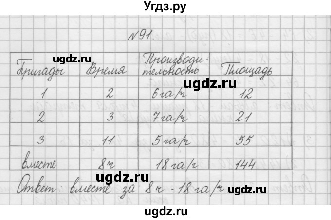 ГДЗ (Решебник) по математике 4 класс (рабочая тетрадь) Захарова О.А. / часть 2. задание / 91