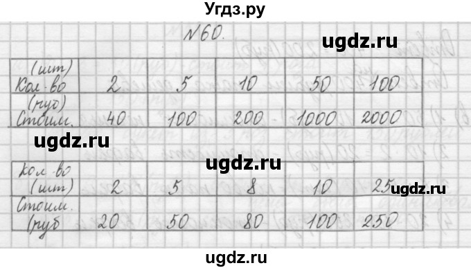 ГДЗ (Решебник) по математике 4 класс (рабочая тетрадь) Захарова О.А. / часть 1. задание / 60