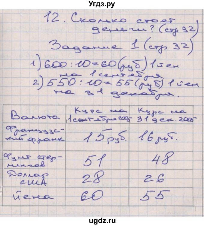 ГДЗ (Решебник) по математике 4 класс (рабочая тетрадь) Захарова О.А. / часть 3. страница / 32