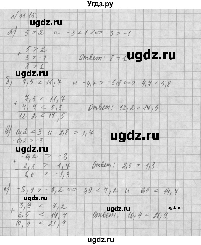 ГДЗ (Решебник) по алгебре 8 класс (задачник) А.Г. Мордкович / § 11 номер / 15