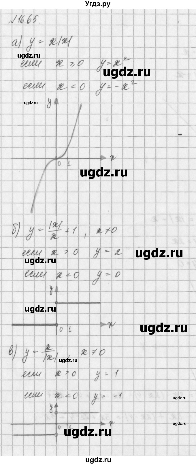 ГДЗ (Решебник) по алгебре 8 класс (задачник) А.Г. Мордкович / § 16 номер / 65