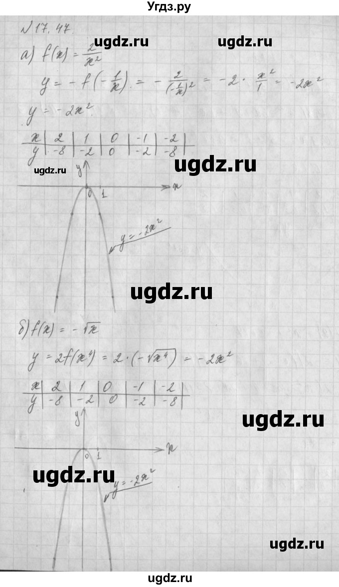 ГДЗ (Решебник) по алгебре 8 класс (задачник) А.Г. Мордкович / § 17 номер / 47