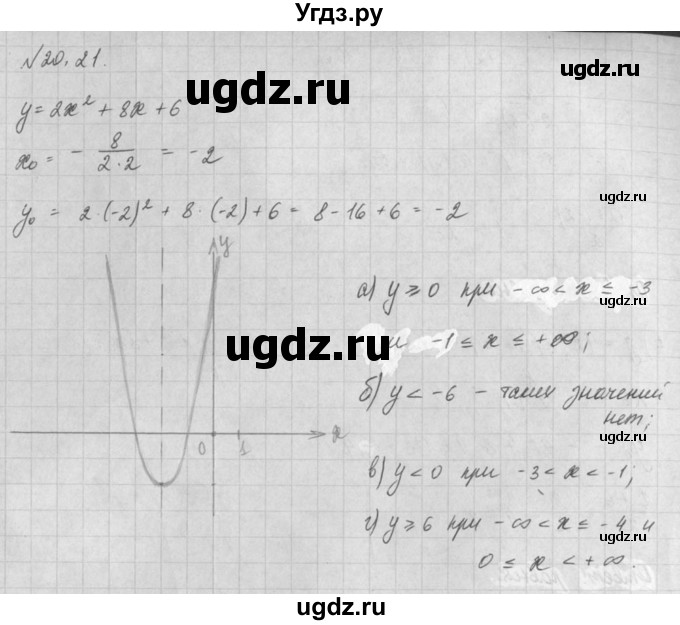 ГДЗ (Решебник) по алгебре 8 класс (задачник) А.Г. Мордкович / § 20 номер / 21