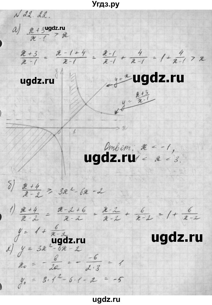 ГДЗ (Решебник) по алгебре 8 класс (задачник) А.Г. Мордкович / § 22 номер / 22