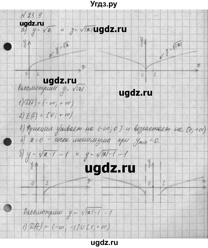 ГДЗ (Решебник) по алгебре 8 класс (задачник) А.Г. Мордкович / § 23 номер / 9