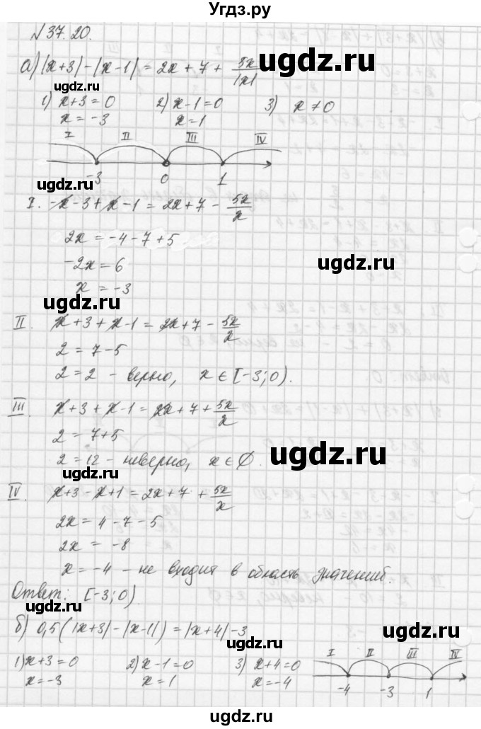 ГДЗ (Решебник) по алгебре 8 класс (задачник) А.Г. Мордкович / § 37 номер / 20