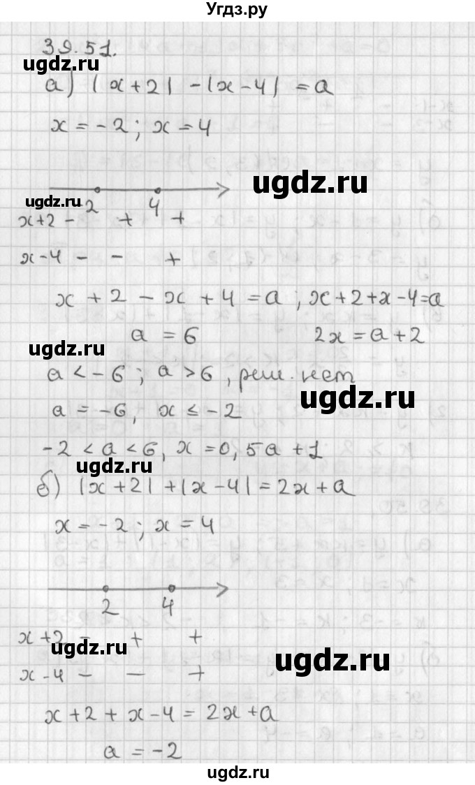 ГДЗ (Решебник) по алгебре 8 класс (задачник) А.Г. Мордкович / § 39 номер / 51