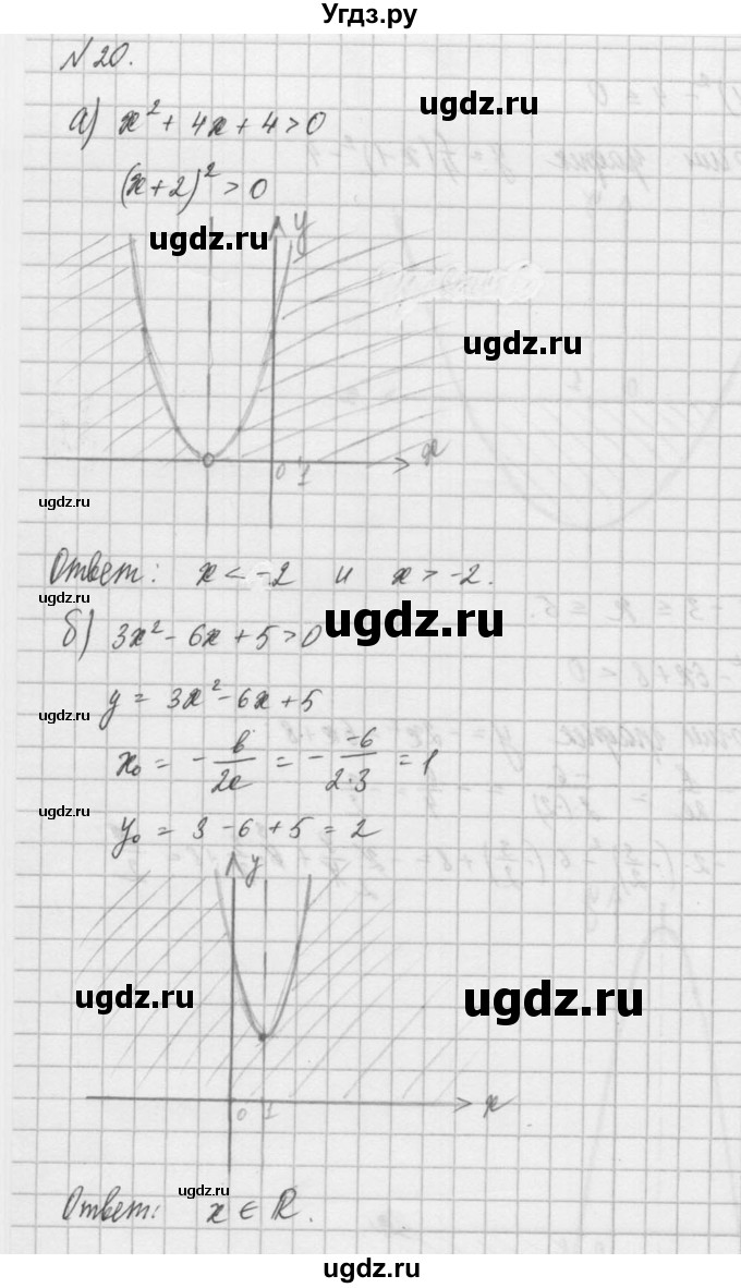 ГДЗ (Решебник) по алгебре 8 класс (задачник) А.Г. Мордкович / итоговое повторение номер / 20