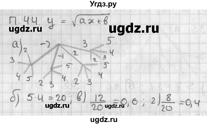 ГДЗ (Решебник) по алгебре 8 класс (задачник) А.Г. Мордкович / комбинаторные задачи номер / 44