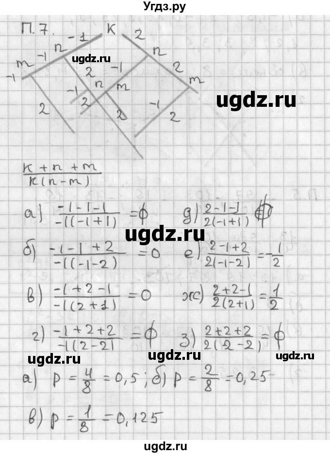 ГДЗ (Решебник) по алгебре 8 класс (задачник) А.Г. Мордкович / комбинаторные задачи номер / 7