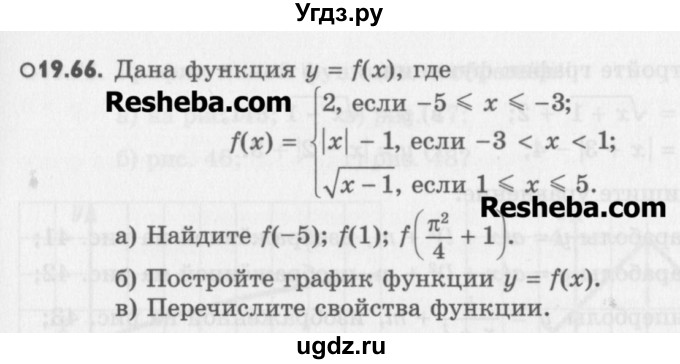 ГДЗ (Учебник) по алгебре 8 класс (задачник) А.Г. Мордкович / § 19 номер / 66