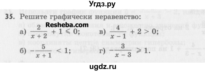 ГДЗ (Учебник) по алгебре 8 класс (задачник) А.Г. Мордкович / итоговое повторение номер / 35