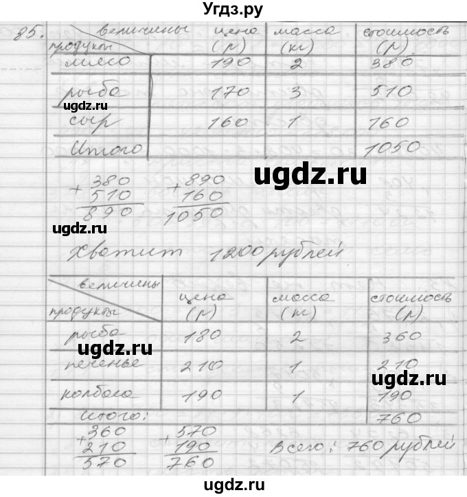 ГДЗ (Решебник) по математике 4 класс Истомина Н.Б. / часть 1 / 85