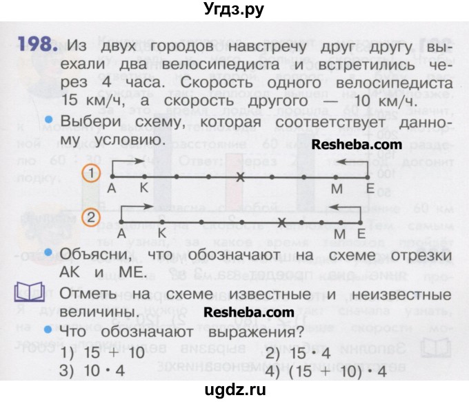 ГДЗ (Учебник) по математике 4 класс Истомина Н.Б. / часть 2 / 198