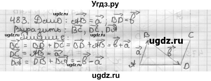 ГДЗ (Решебник) по геометрии 9 класс А.Г. Мерзляк / упражнение / 483