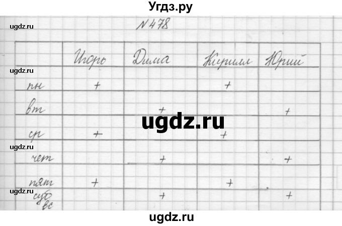 ГДЗ (Решебник) по математике 3 класс Чекин А.Л. / часть 1 / 478