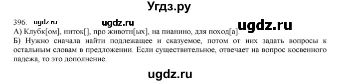 ГДЗ (Решебник) по русскому языку 3 класс Нечаева Н.В. / упражнение номер / 396