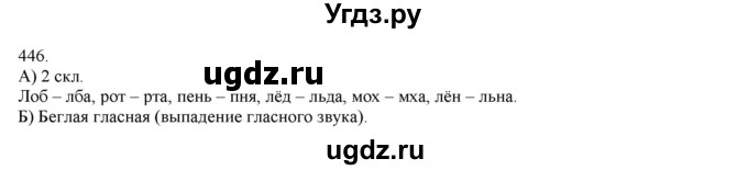 ГДЗ (Решебник) по русскому языку 3 класс Нечаева Н.В. / упражнение номер / 446