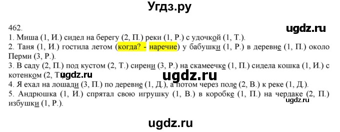 ГДЗ (Решебник) по русскому языку 3 класс Нечаева Н.В. / упражнение номер / 462