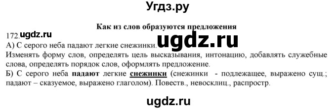 ГДЗ (Решебник) по русскому языку 3 класс Нечаева Н.В. / часть 1 / упражнение / 172