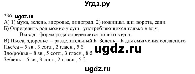 ГДЗ (Решебник) по русскому языку 3 класс Нечаева Н.В. / часть 2 / упражнение / 296
