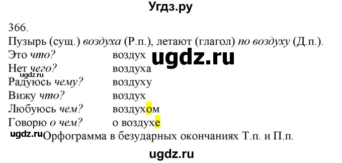 ГДЗ (Решебник) по русскому языку 3 класс Нечаева Н.В. / часть 2 / упражнение / 366